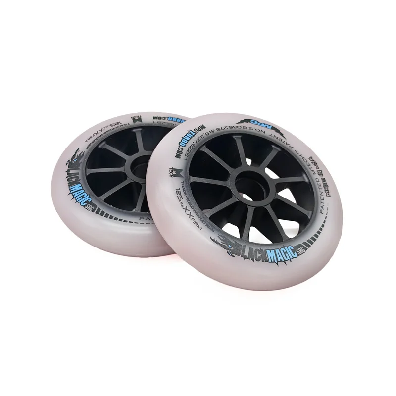 6 قطع 2-Layers MPC Black Magic XXFirm 125 مللي متر عجلة تزلج سريعة مضمنة 125 إطارات كبيرة لسباق السرعة والتزلج ثنائي النوى XXF