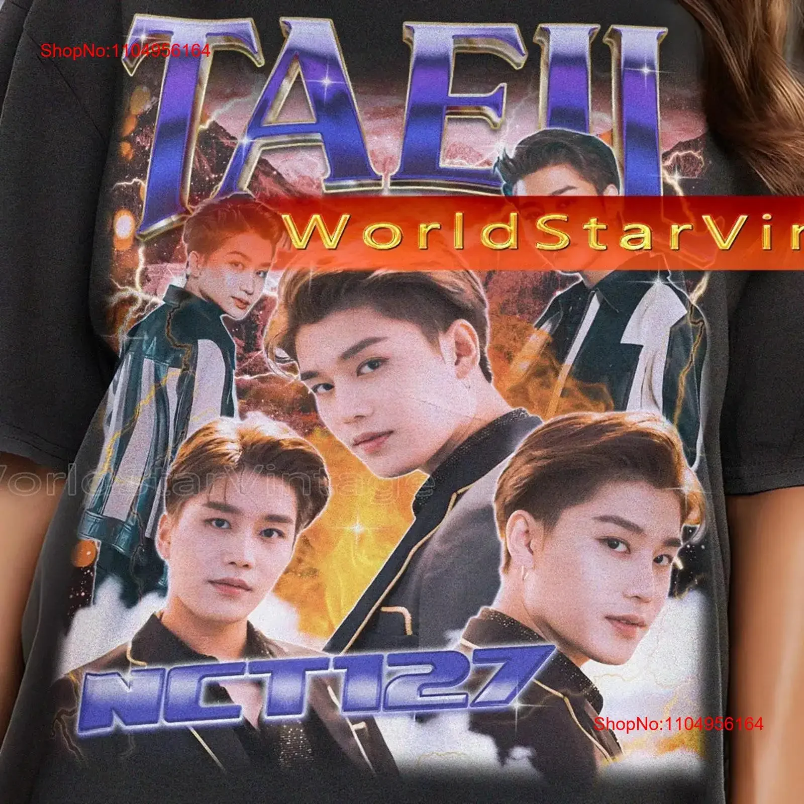 

Taeil NCT Винтажная футболка Homage Fan Ретро 90-е Свитер Merch Kpop Idol винтажный стираный дышащий модный топ для повседневной носки
