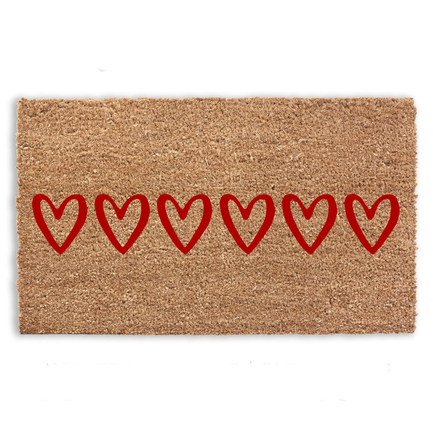 Heart-shaped Personalized Doormat Holiday Decor Coir-like Welcome Mat Festive Gift Custom Pattern Rug Photo Customizable Pad