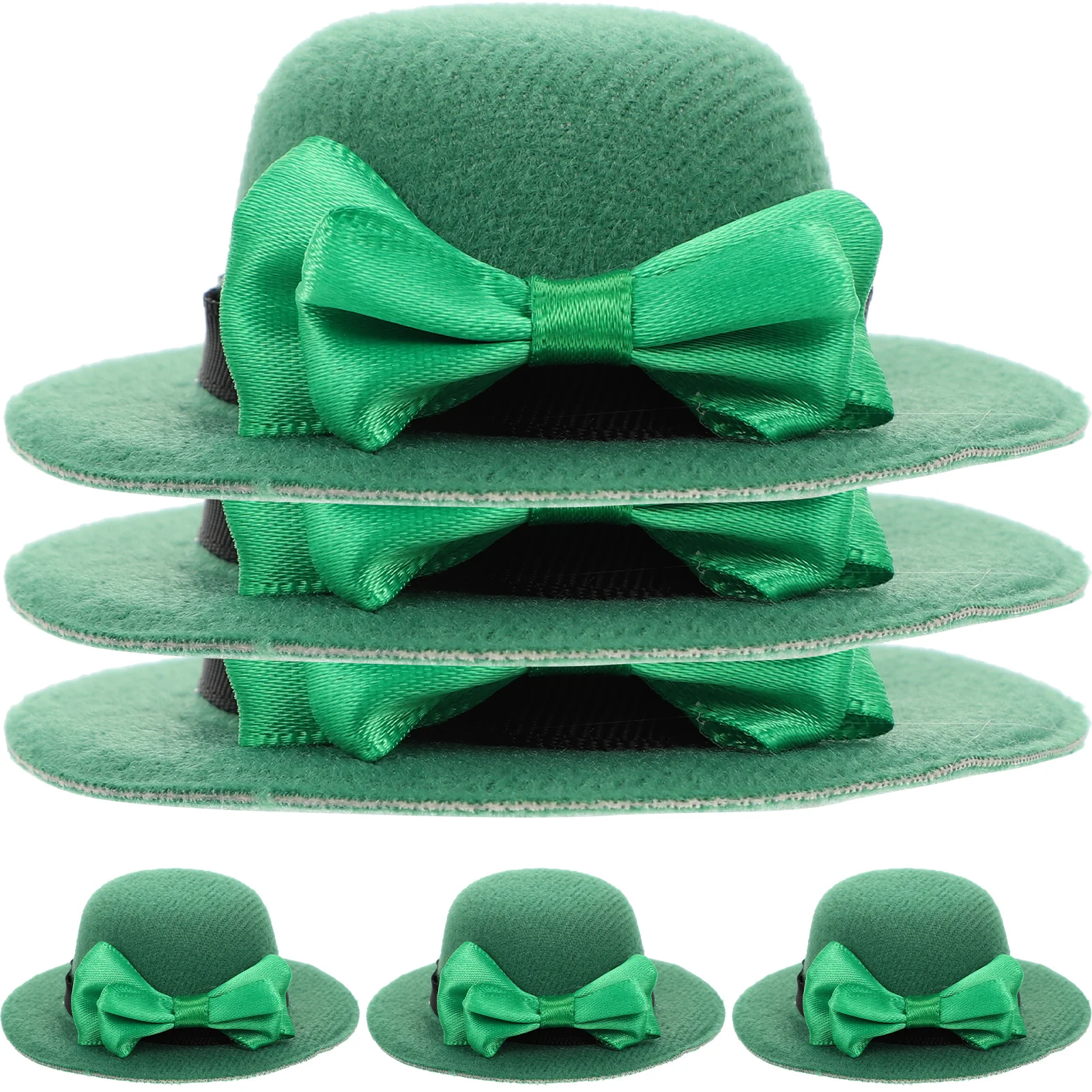 

6 Pcs Bottle Hats Mini Green St Patrick's Day Ornaments Decorative Caps for Party Bottle Covers Home Decor