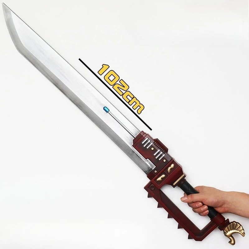 102cm/40.16in Medieval PU Chainsword Samurai Game Peripherals Cosplay Model Props Chainsword Ornaments Crafts Toy Boyfriend Gift