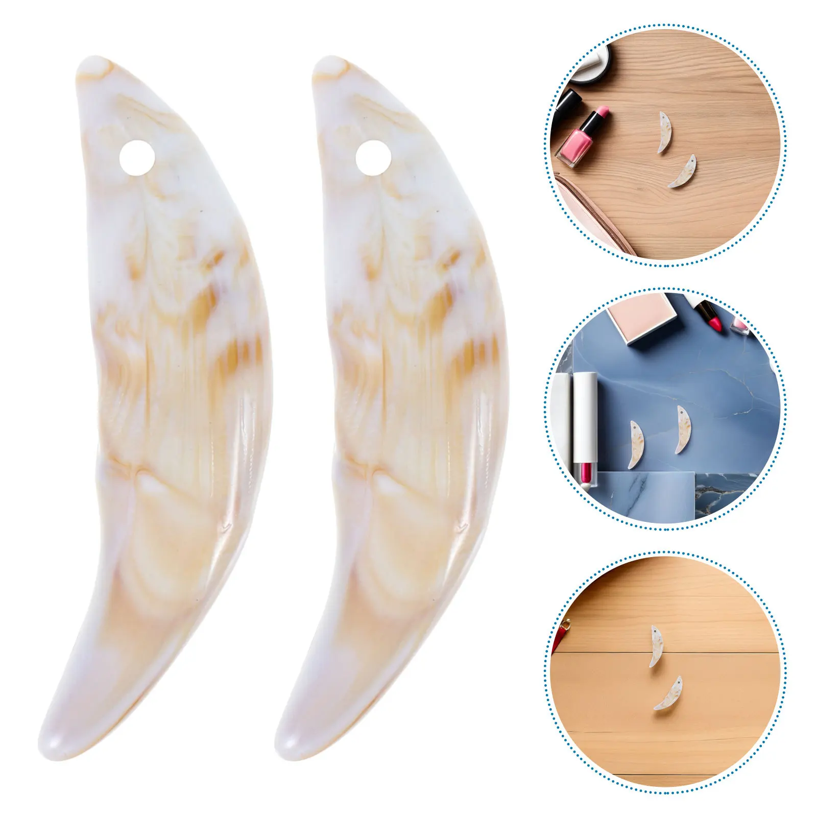 

50Pcs Artificial Wolf Fangs DIY Pendant Charms for Jewelry Craft Projects Plastic Wolf Teeth Necklace Accessories for Men Women