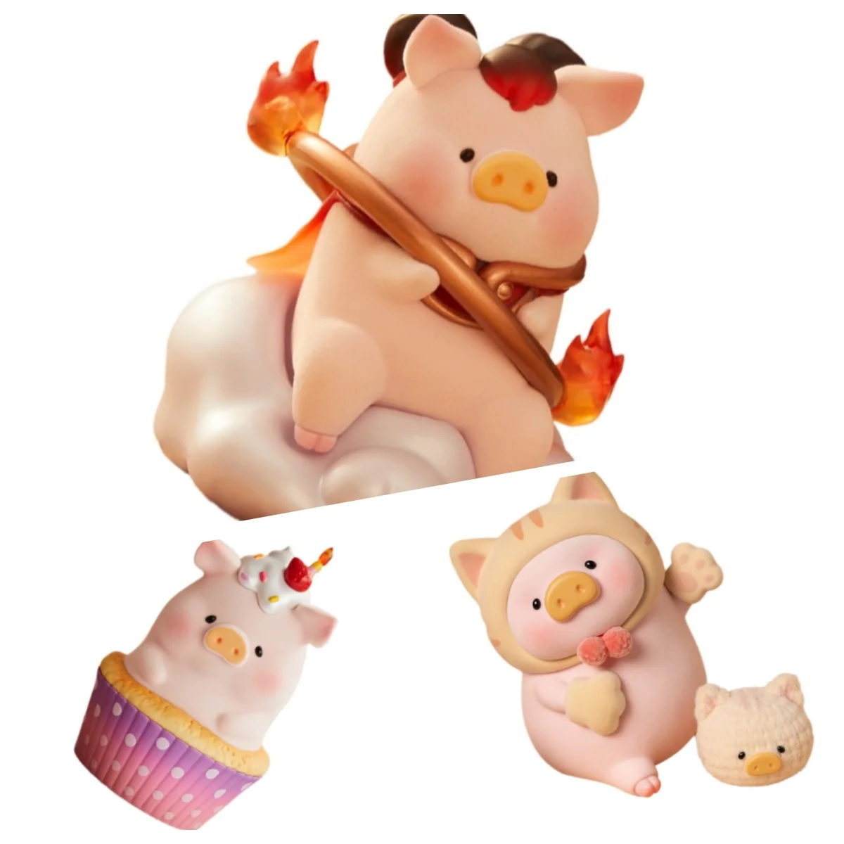 

LuLu Series Big Pig Figurine Cute Fun Gift QQ Meat Ball Action Figure Toy From Journey To The West Na'zha Collectible Toys