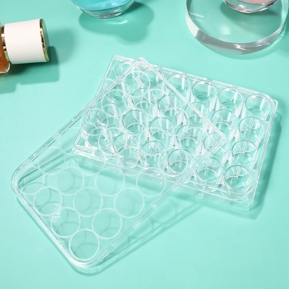 2 Pcs Microplate Cell Culture Dish Reaction Tissue Tool Tray with Lid Lab Equipment Laboratory for Petri