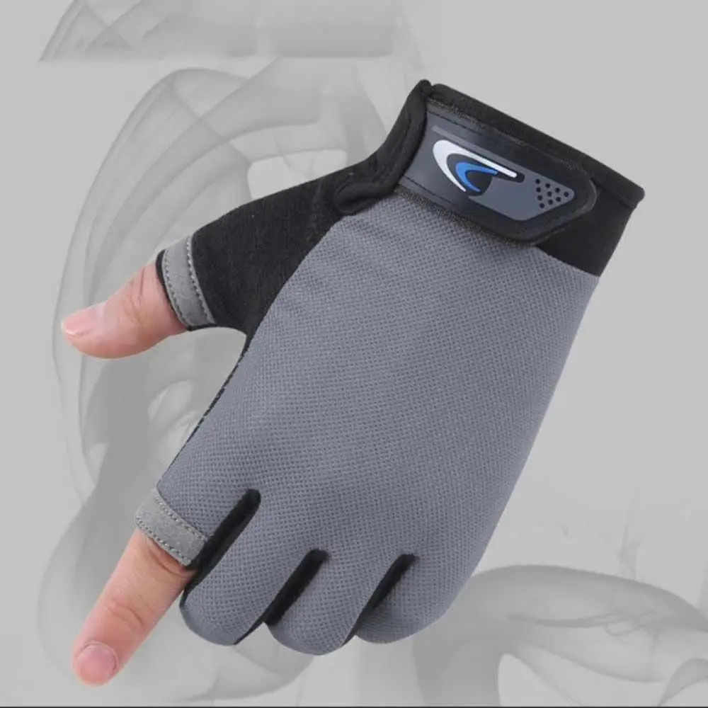 Sun Protection Fishing Gloves Protect Hand Anti-slip Two-finger Sports Gloves Bicycle Riding Gloves Outdoor