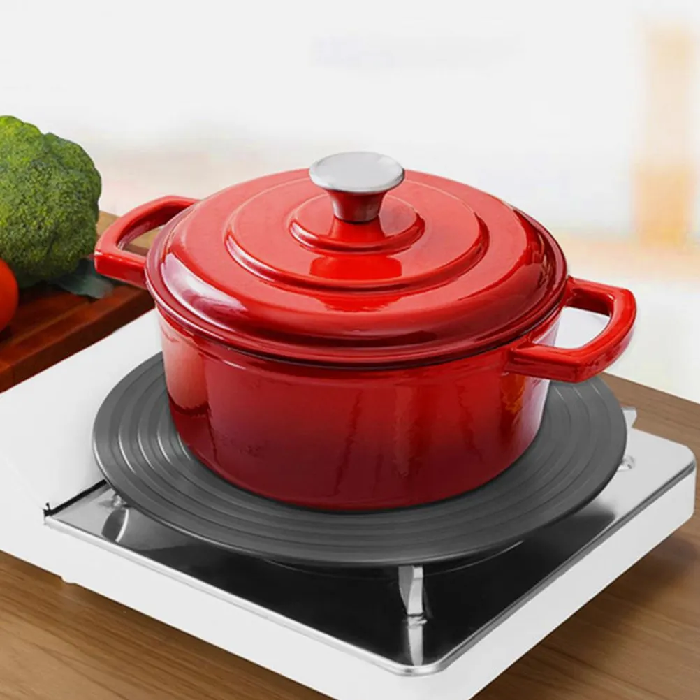 Gas Stove Heat Diffuser Plate 24cm Black Aluminum Cookware Protector for Indoor Outdoor Kitchen