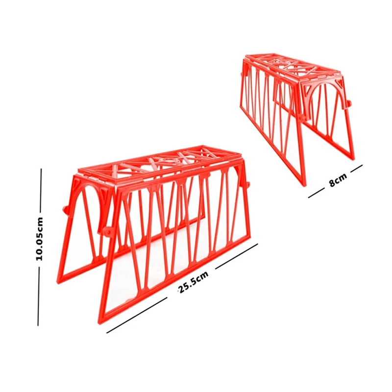 2pcs/Lot Hot Sale Electric Rail Train Toys General Rail Scenario Accessories 25.5 Cm Red Bridge Network Boy's Toy 2pcs/Lot X3
