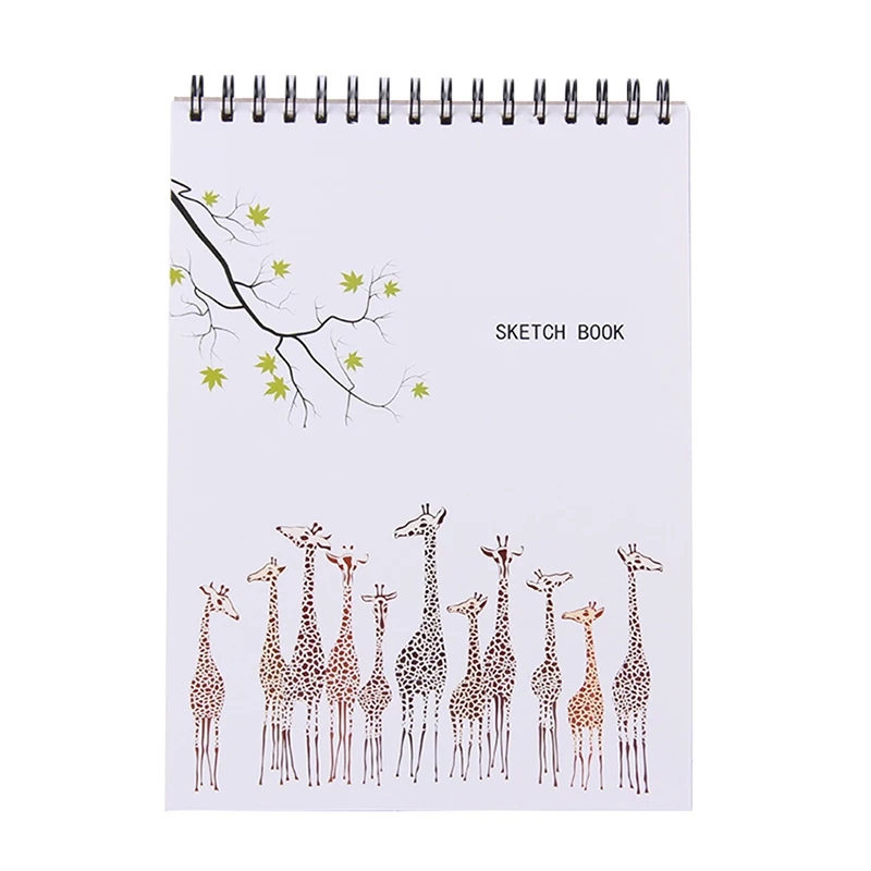 35 Pages A4 Notebook Spiral Sketchbook for Drawing Graffiti Watercolor Painting Sketching Book Blank Paper Student Art Supplies