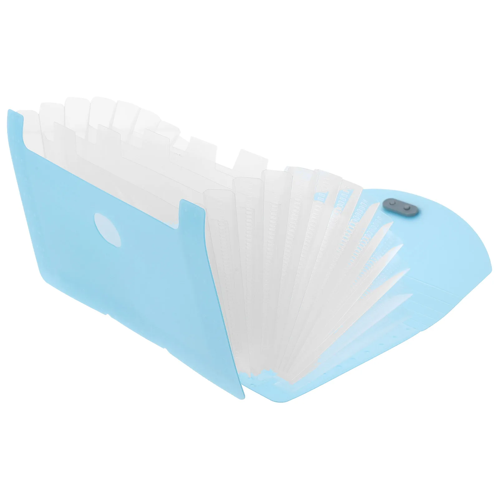

1Pc Compact Accordion Document Organizer Folder Blue Paper Storage for Bills and Important Papers with Button Closure