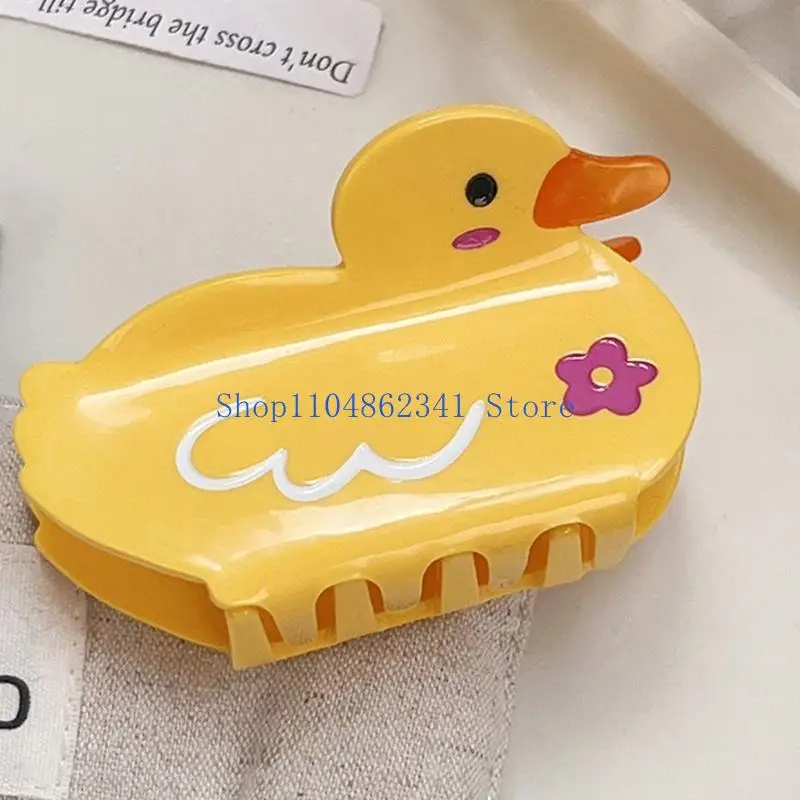 5asd Cartoon Duck Hair Clip Claw Acetate Barrettes for Women Practical Hold for Curly Hair Great for Outdoor Activities