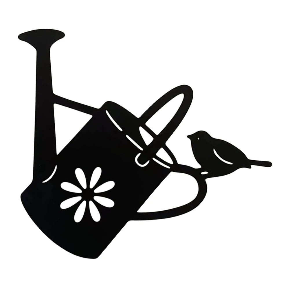 

Metal Wall Decor Elegant Iron Watering Kettle Bird Craft Home Decoration Indoor Outdoor Hanging nament Realistic Effect