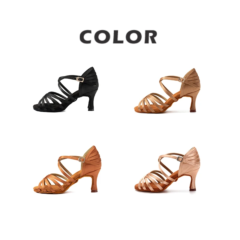 Latin Dance Shoes For Woman Girls Ballroom Tango Modern Jazz Dancing Shoes Salsa Dance Shoes 5/7CM Heeled Practice Shoes Sandals