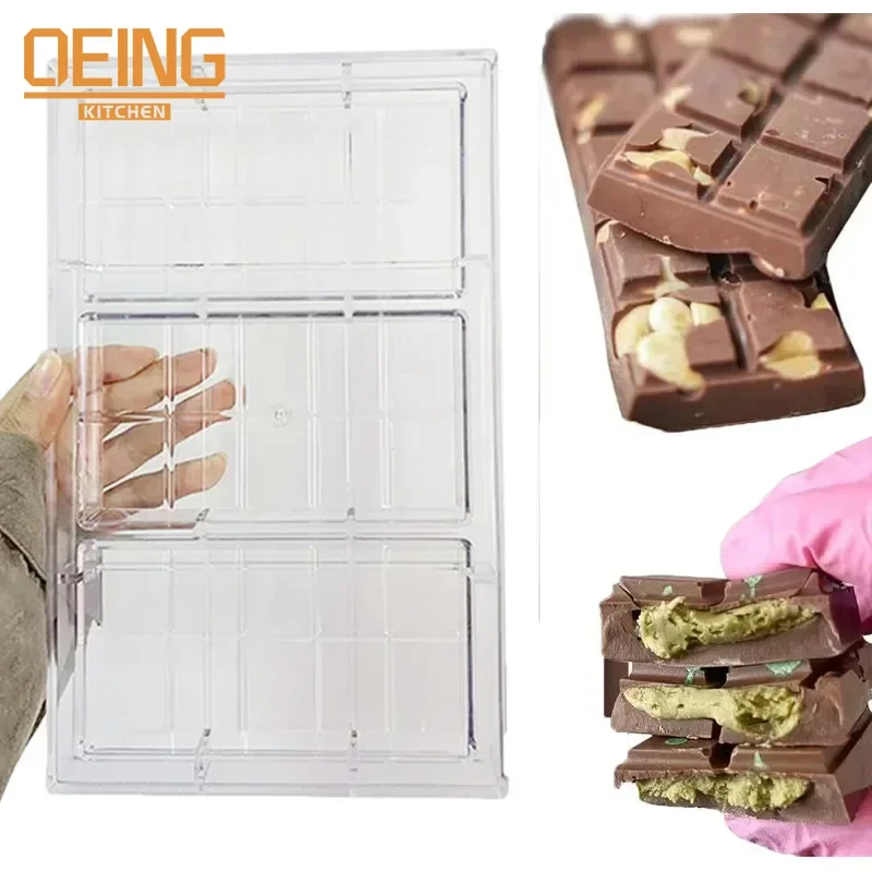 

Dubai Chocolate Bar Mold Polycarbonate For Professional Candy Bakery Baking Kitchen Pastry Bakery Confectionery Utensil Tools