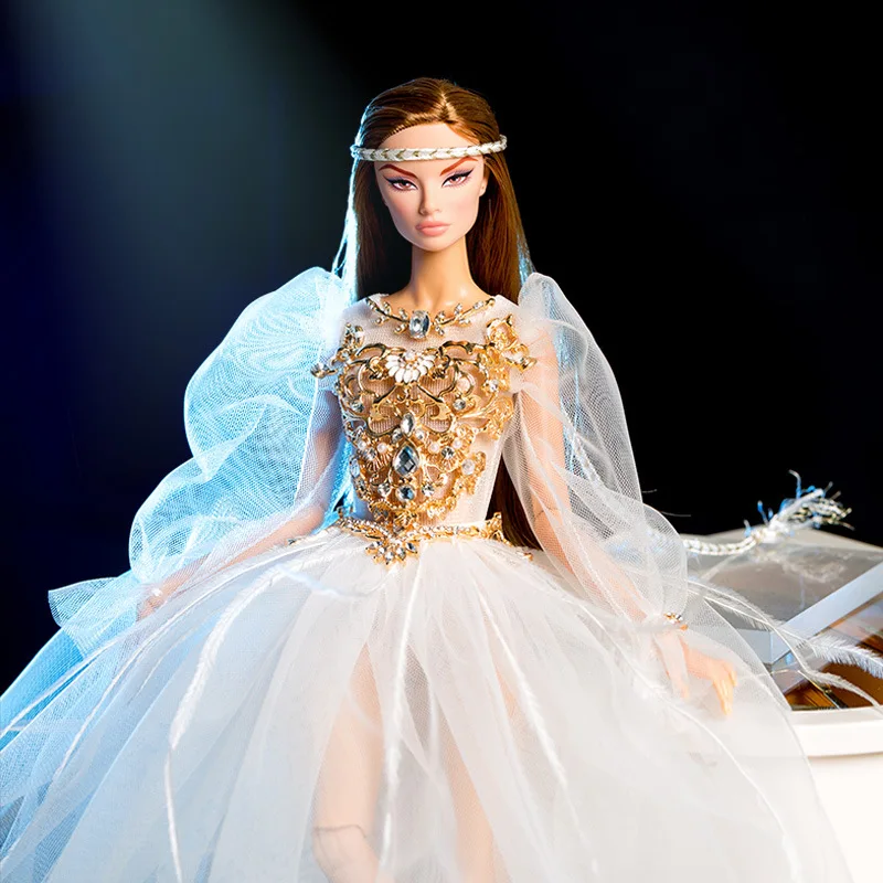 

1/6 32cm FR Supermodel Doll Clothes Suit Luxury Haute Couture Fairy White Pink Skirt Series Accessories Set Gifts Princess Dress