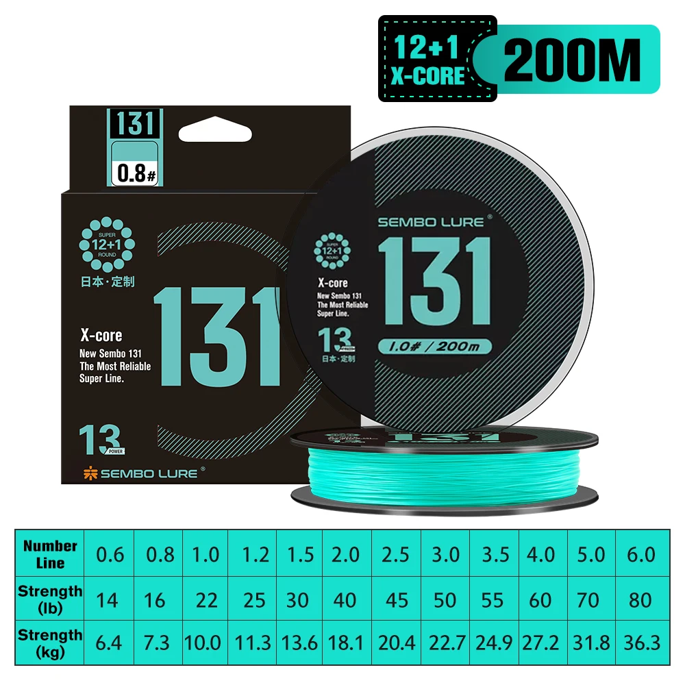 ZUKIBO X13 Japan Performance Multifilament-PE-Schnur, glatt, super 13 Stränge, geflochtene Angelschnur, 150 m, 200 m, langlebige Salzwasserschnur