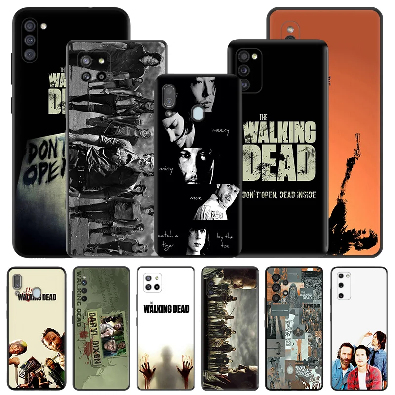 The Walking Dead Silicone Black Phone Cases for Samsung Galaxy A54 5G A04 A03 A34 A01 A02 A50 A70 A40 A30 A20 S A10 E Cover