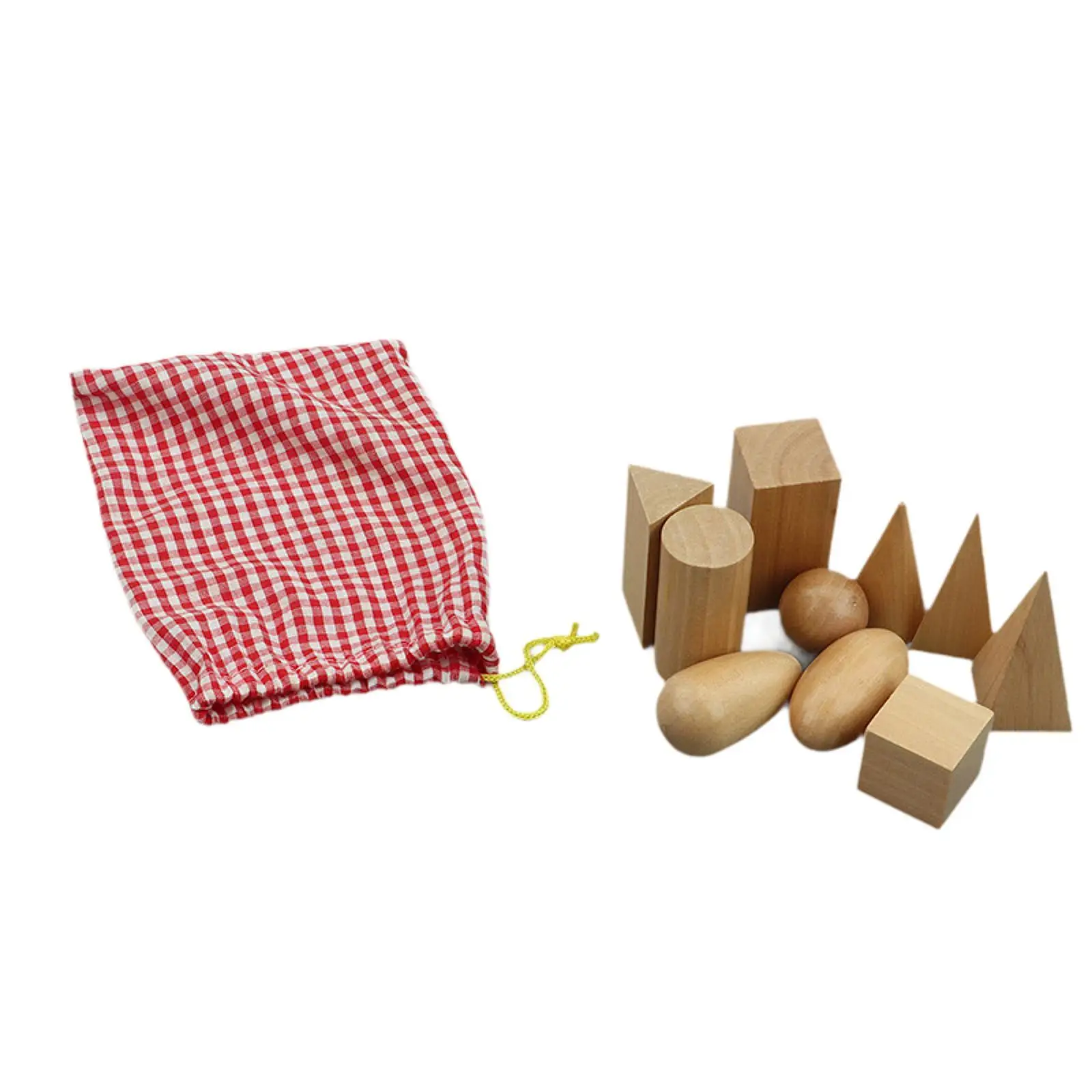 

10x Wooden Geometric Solids Educational for Preschool Teacher Supplies Kids