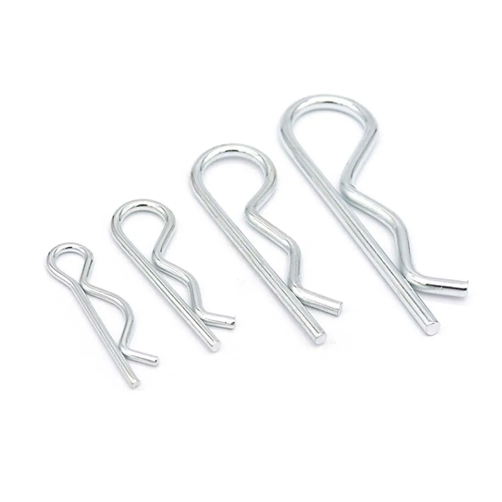 1/20pcs M1 M1.2 M1.6 M1.8 M2 M2.5 M3 M3.5 M5 Steel R Type Spring Cotter Pin Wave Shape Split Clip Clamp Hair Tractor Pin for Car