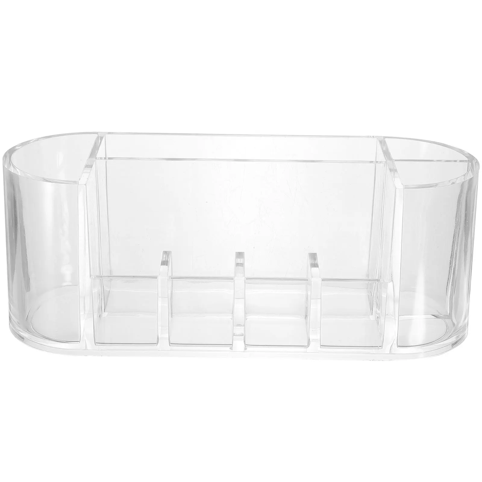Acrylic Pen Holder Transparent Desktop Organizer For Pens Pencils Brushes Multi-Grid Storage Container Countertop