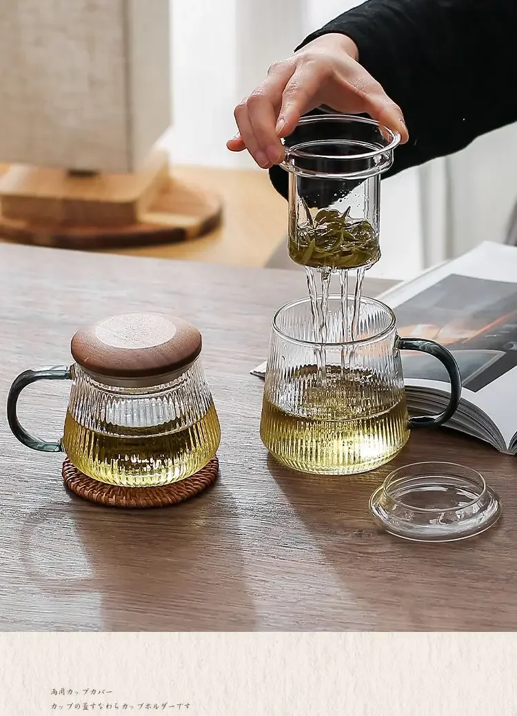 

Glass Separation Cup Men's Tea Cup Women's Personal Office Tea Set