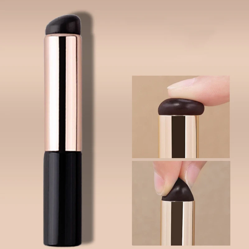 Portable Upgrade Silicone Lip Brush With Cover Angled Concealer Makeup Tool Round Head Like Fingertips Q Soft Lipstick Brush