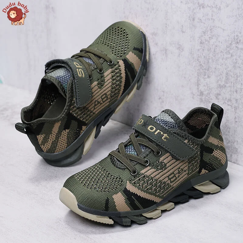 

Children Camouflage Sneakers Shoes Breathable Mesh Outdoor Sports Running Shoes Casual Kids Shoes Soft Soles