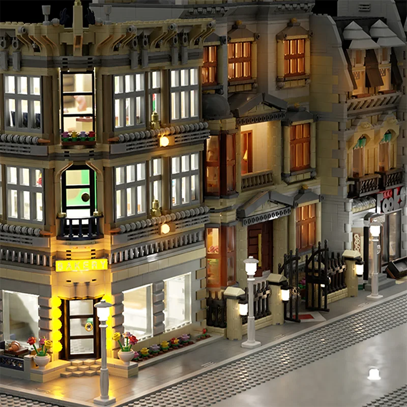 LYBMTWF 10 pcs LED luminous city street lamp,USB powered,building block lamp,MOC lighting accessories(Without electricity)