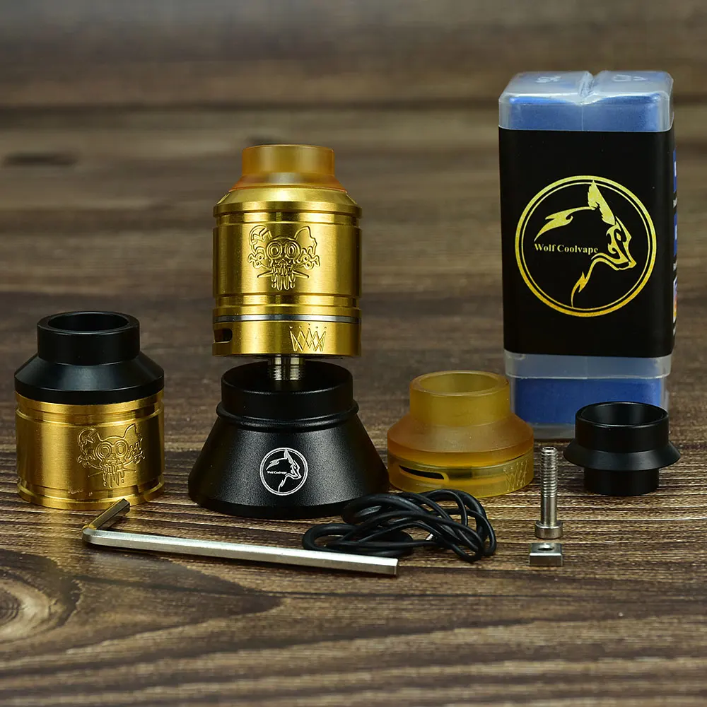 

Испаритель wolfcoolvape Sherman rda 316SS 25 мм, обслуживаемый дрип-атомайзер с BF Pin vs Apocalypse 25 мм V2 RDA