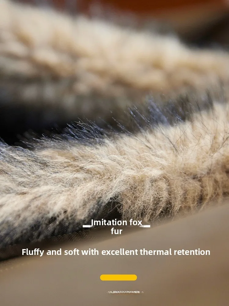 Abrigo de algodón de piel de visón falsa de Jaet para hombre Retro americano Sle, textura de pico de trigo cálida para invierno, águila de montaña con sentido