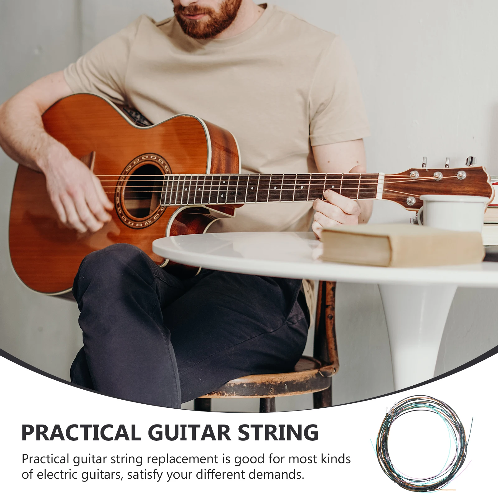 

6 Pcs Colorful Strings Electric Guitar Accessories Parts and Musical Instrument