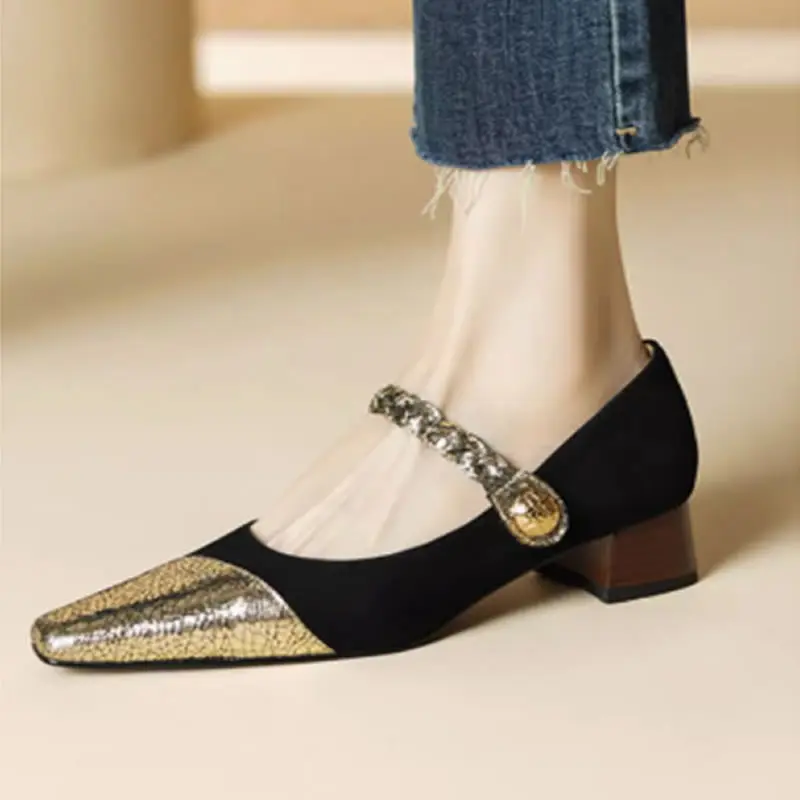 

Designer Square Toe Women Loafer Flats Shoes Fashion Shallow Ladies Comfort Soft Sole Flats Women's Comfort Ballerinas Shoes