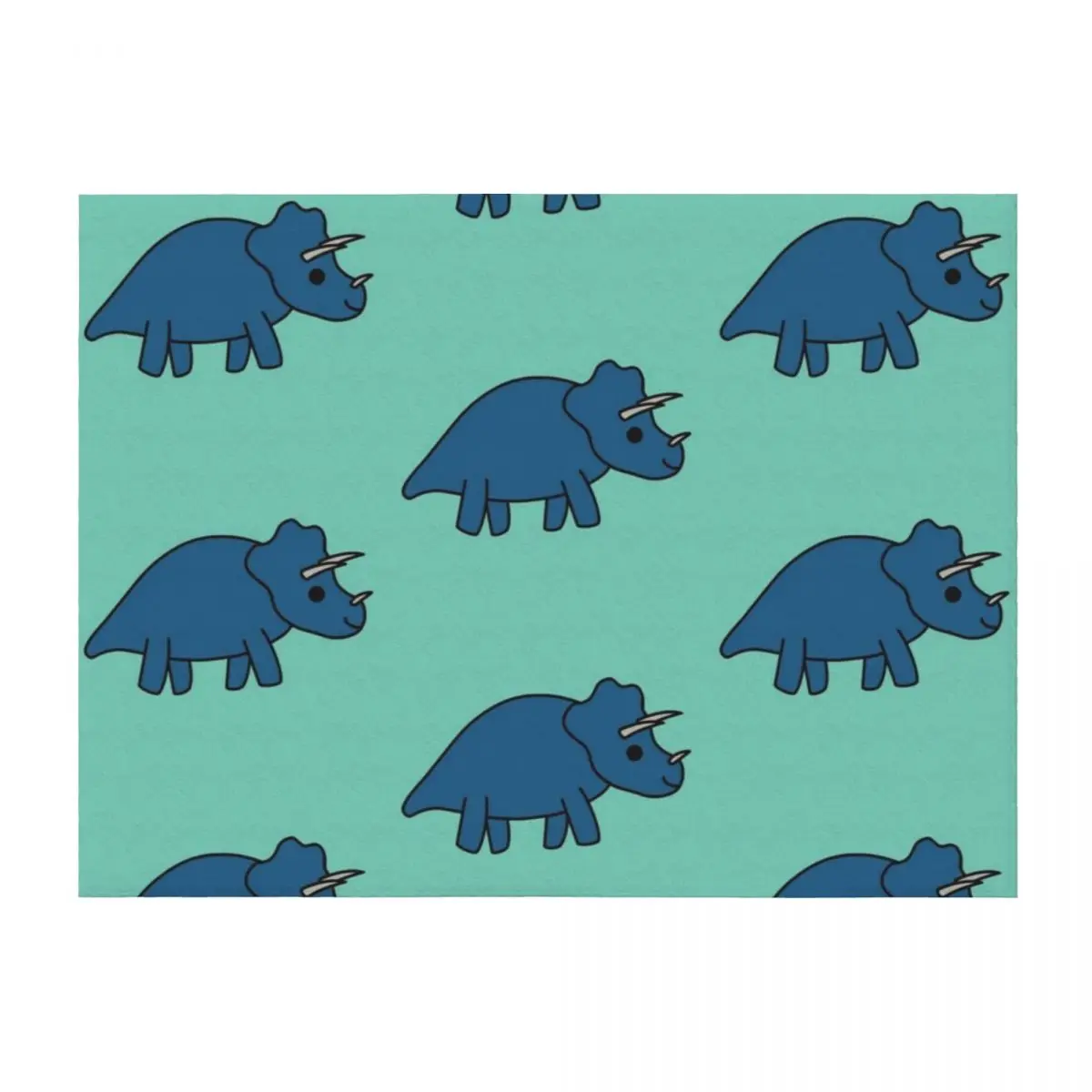 

Cute Kawaii Triceratops Dino Throw Blanket Giant Sofa Plaid Personalized Gift Comforter Blankets