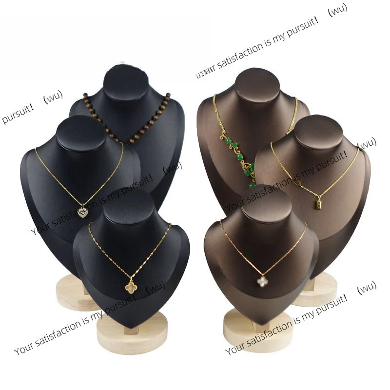 Jewelry Props Necklace Display Rack Counter Solid Wood Neck Pendant Jewelry Jade Pendant Portrait Model Seat