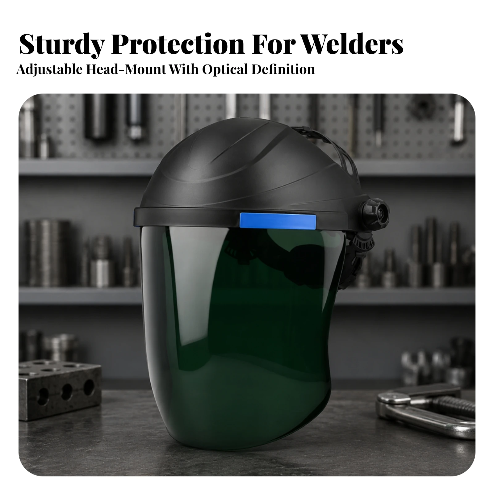 Fabrication Face Visor Full-Coverage Face Visor with Adjustable Headband Industrial-Grade Handsunrestricted for Welders