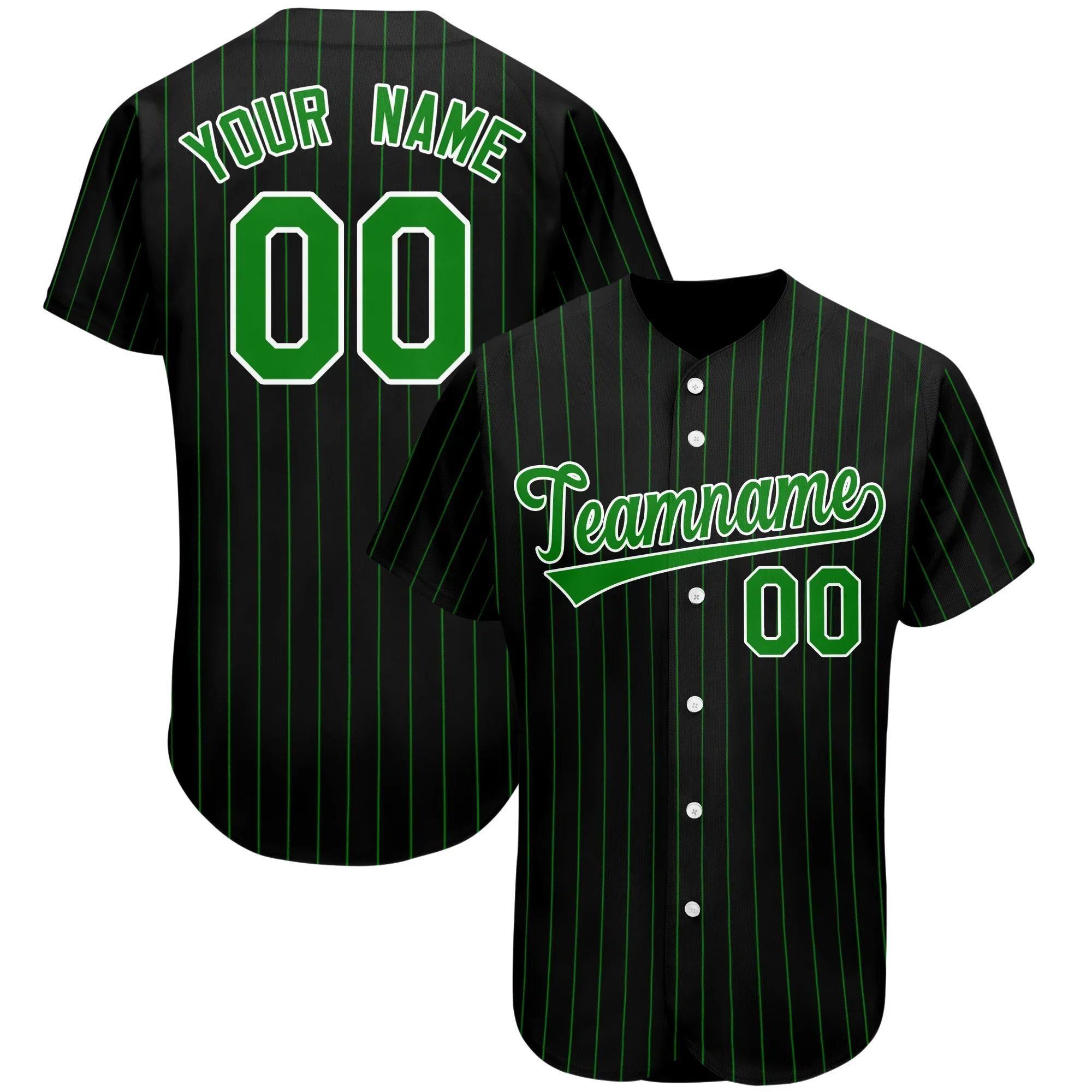 High-Quality Wholesale Custom Baseball Jersey Print Your Team Name/Number Stripe Baseball Shirts Hip Hop Streetwear Outdoors Men