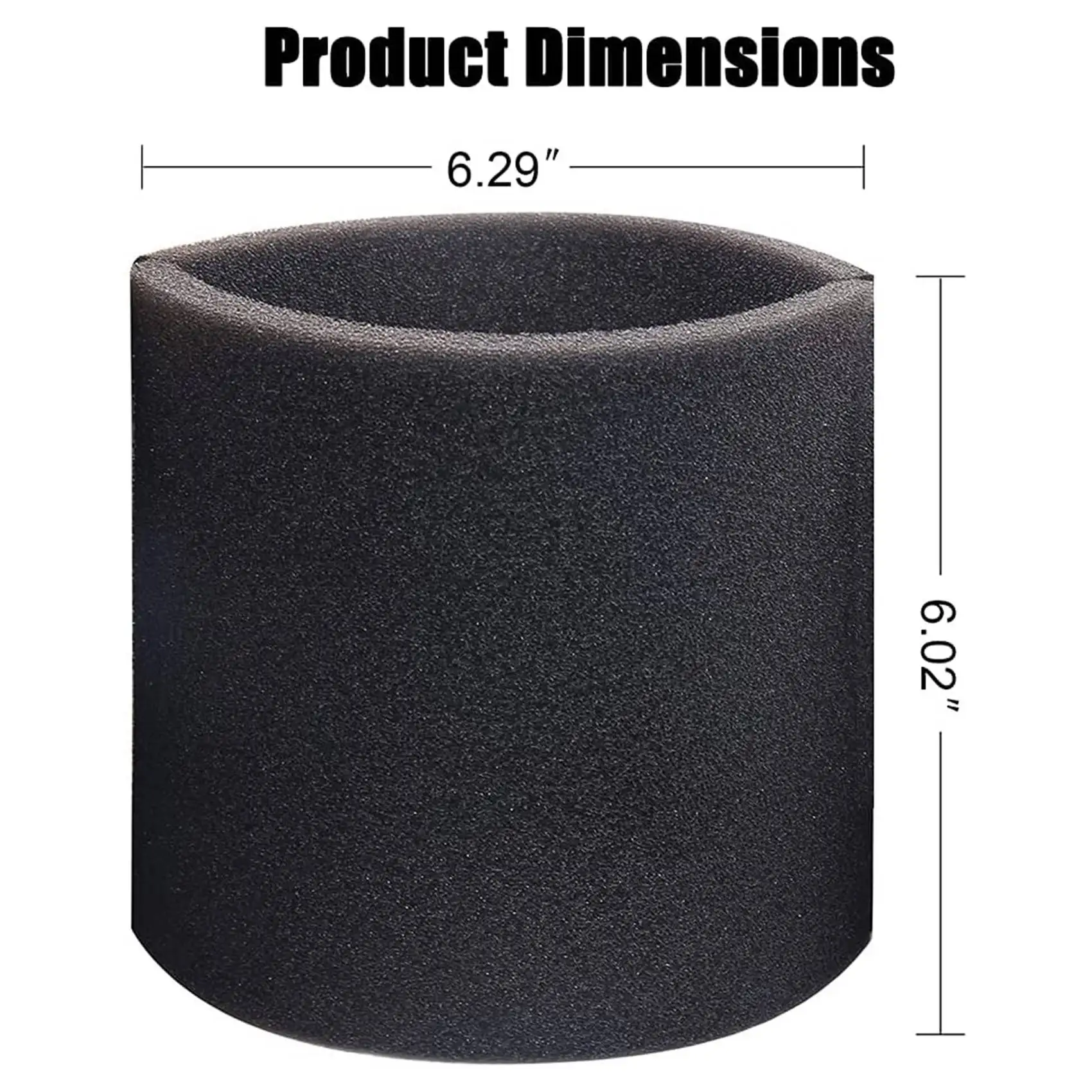 Lot de 7 filtres en mousse VF2001 pour aspirateur sec Shop Vac, 5 gallons et plus grands, pour aspirateur Vacmaster & Genie Shop
