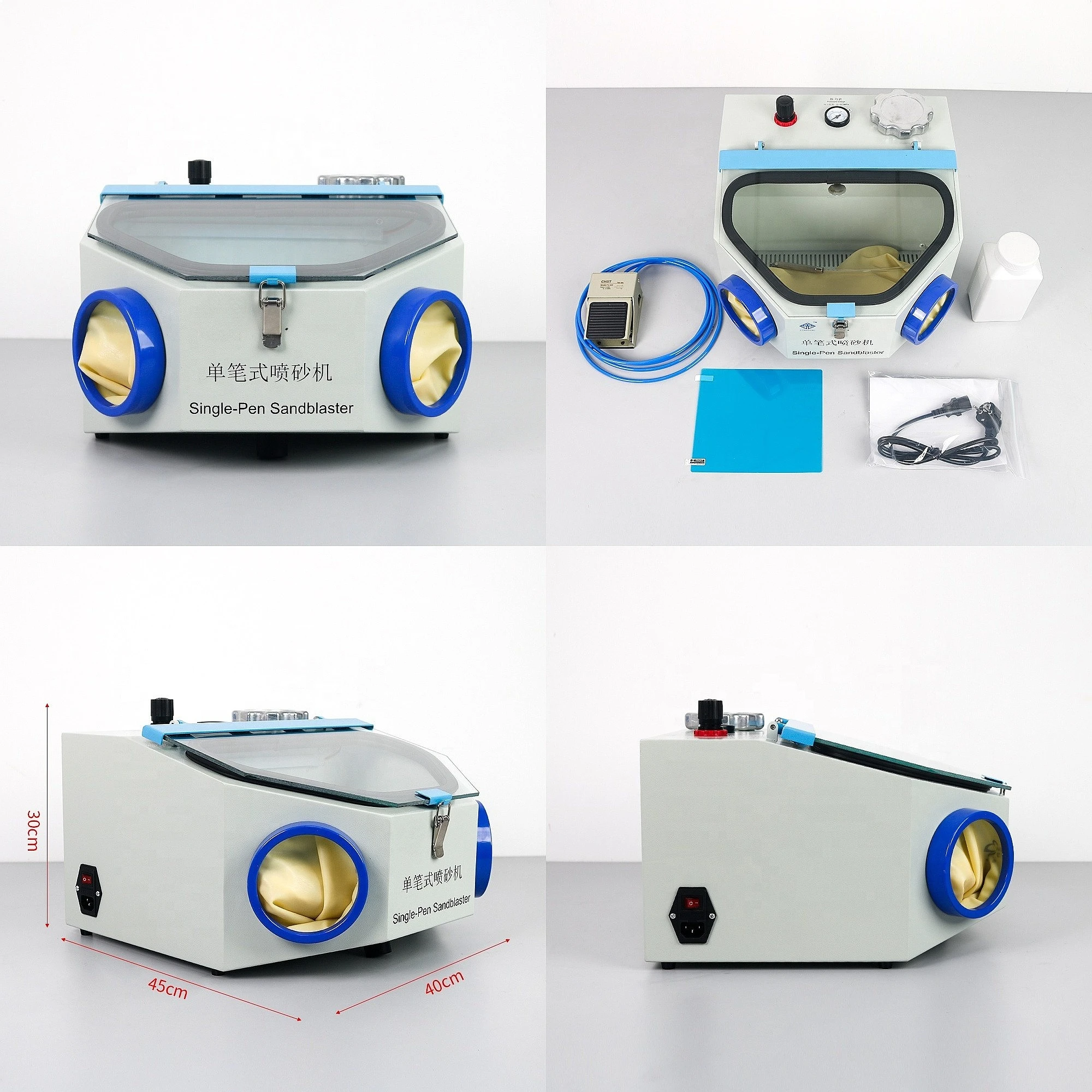 Electric Single Pen Style Dentals Lab Sandblaster with Surface Oxidation Treatment