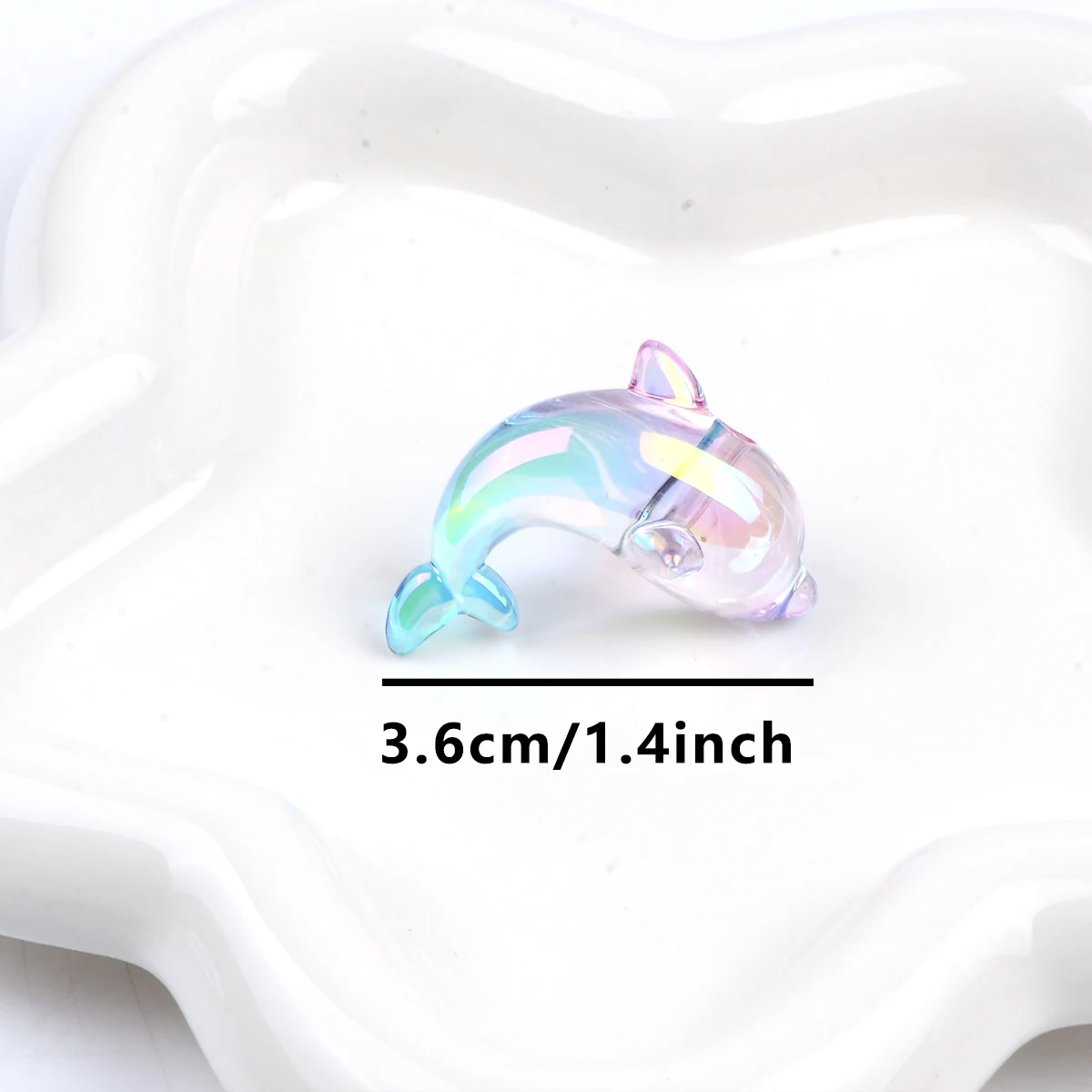 4 قطعة متنوعة التدرج دولفين الاكريليك الخرز ل القلم المفاتيح اليدوية DIY بها بنفسك حبة تشكيلة الخرز لصنع المجوهرات مطرز القلم