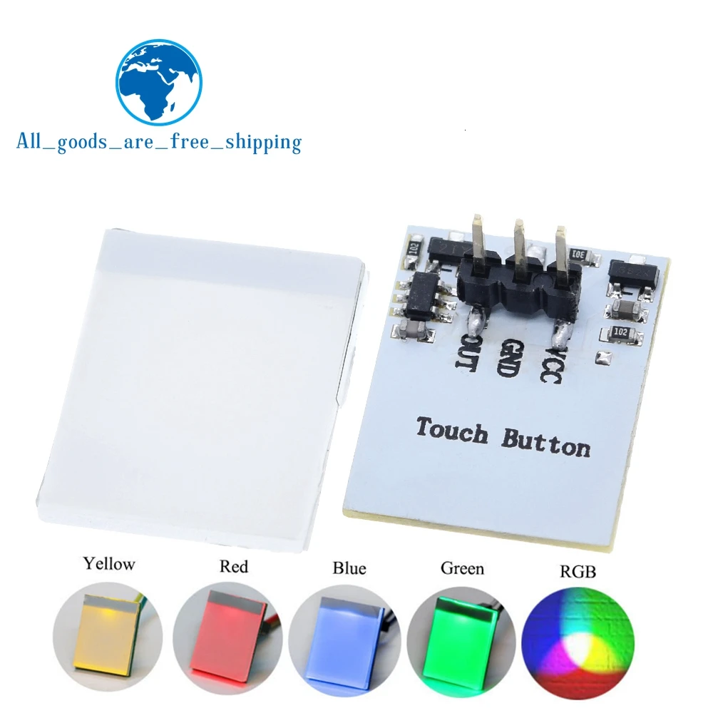 

HTTM Series Capacitive Touch Button Switch Key Module 2.7V-6V RGB Blue Red Green Yellow Strong Anti-interference