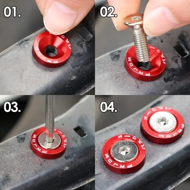 JDM الحاجز غسالات M6 الترباس مجموعة الوفير محرك السيارة تعديل طوقا المسمار الحاجز الألومنيوم مقعر مسامير عرافة السحابة لهوندا
