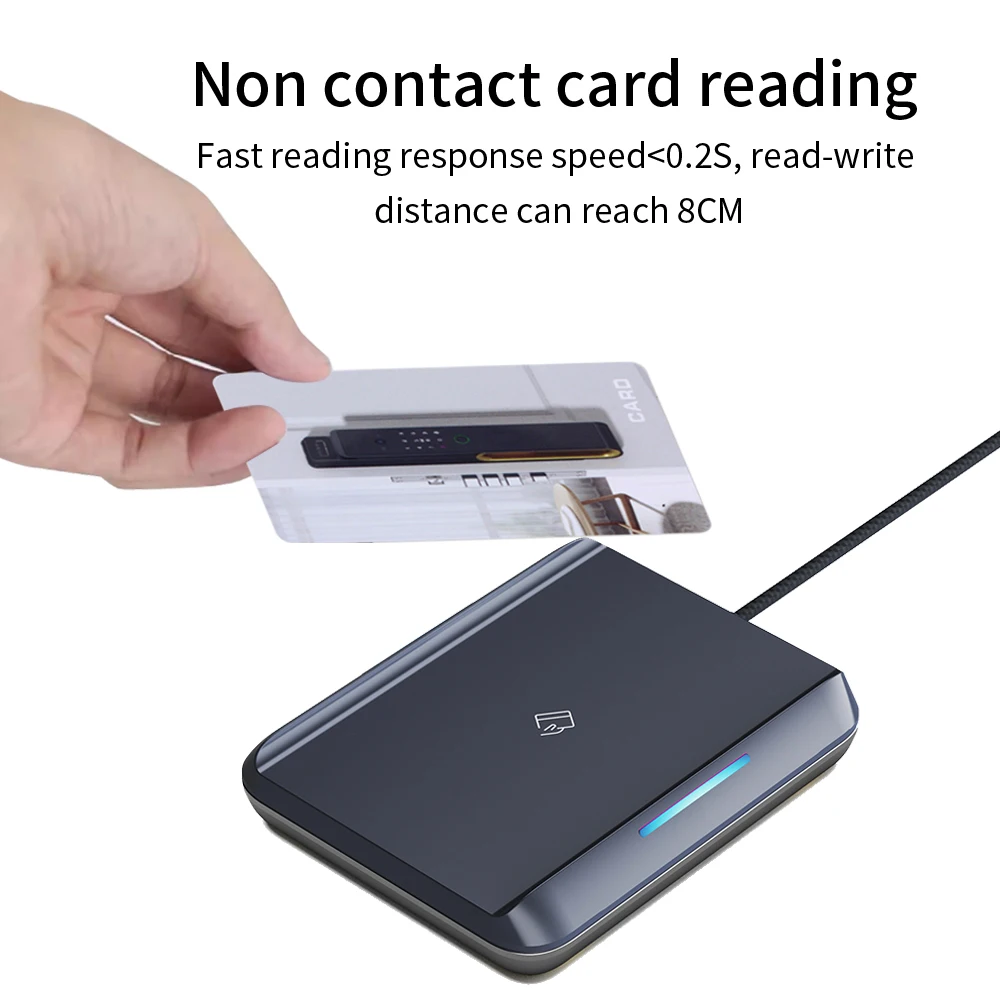 E5 Tthotel Card Encoder NFC 13.56M M1 USB Card Reader RFID Chip Scanner for TTHotel TTRenting System Software Hotel Apartment