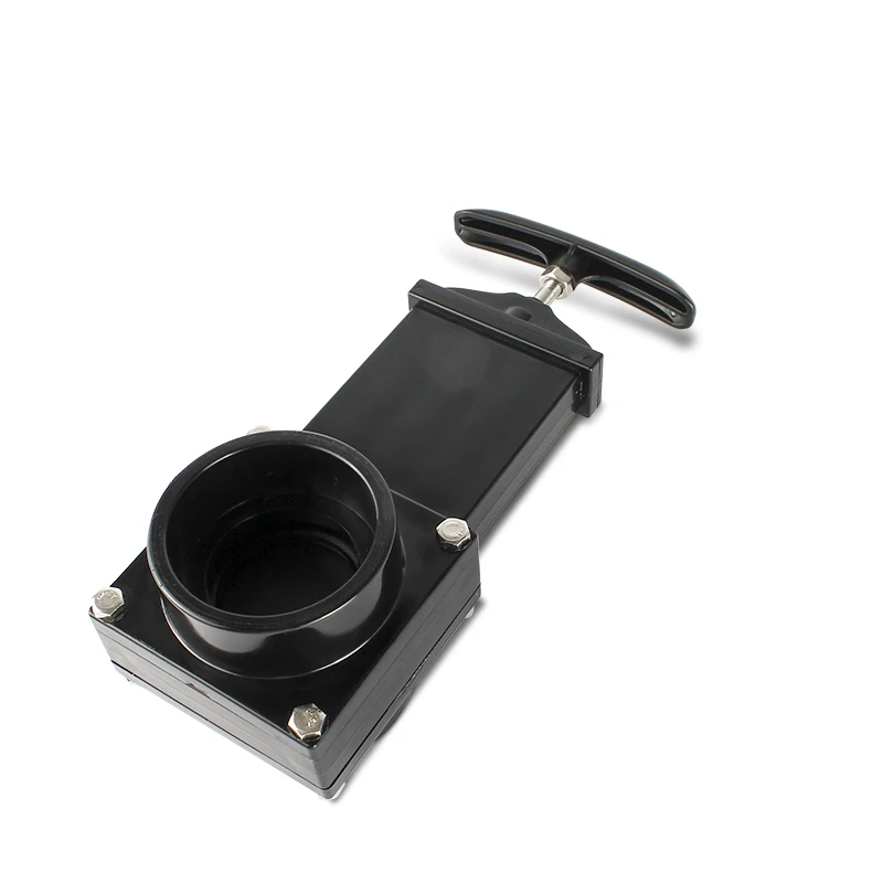 RV External Accessories 50/63/75 Mm RV Knife Water Gate Valve Portable Manual Control PVC Sewage Exhaust Gate Valve