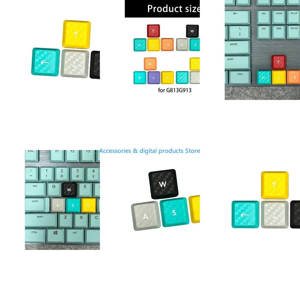 77JD Texture Tactility Backlit keycaps WASD Arrows Replacement for G813 G913 G913TKL Mechanical Keyboard