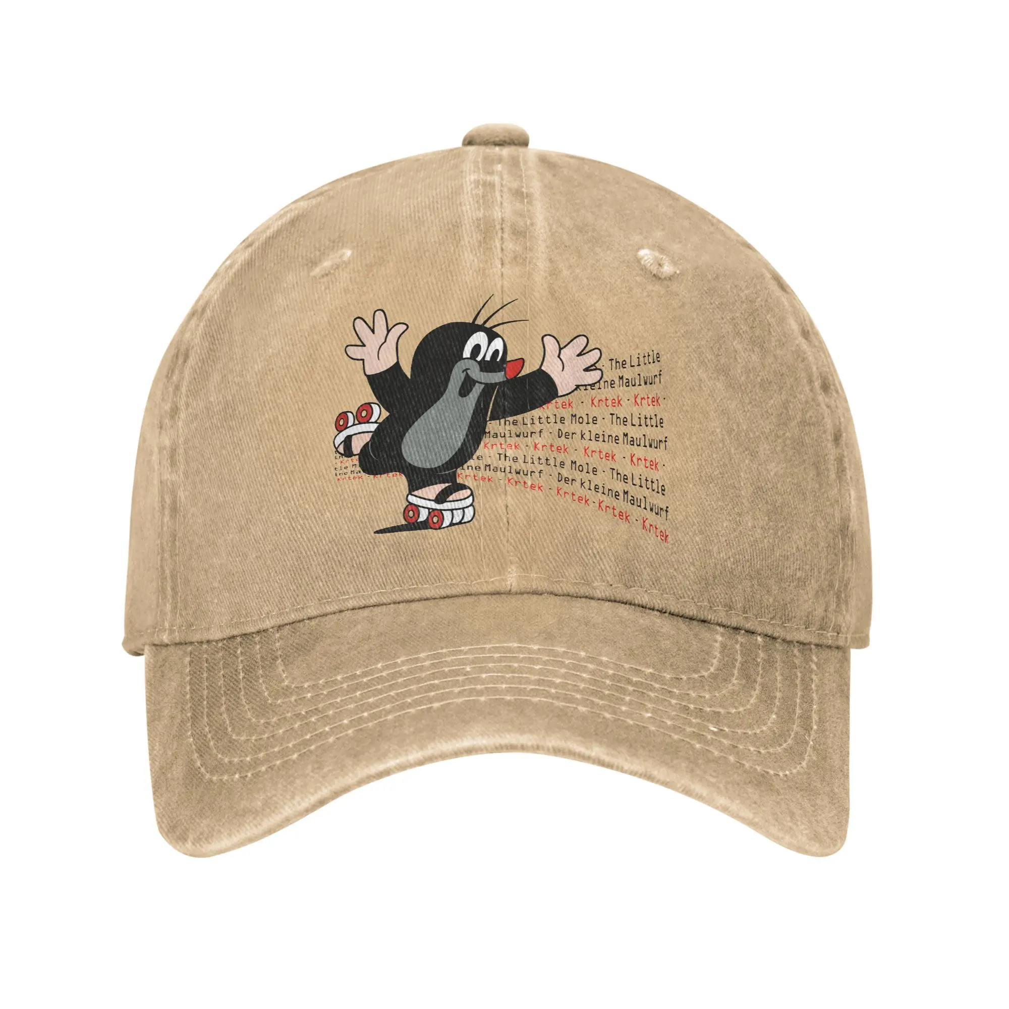 The Little Mole Krtek Skate Baseball Cap Vintage Distressed Cotton Cartoon Sun Cap Unisex Outdoor Running Golf Gift Caps Hat