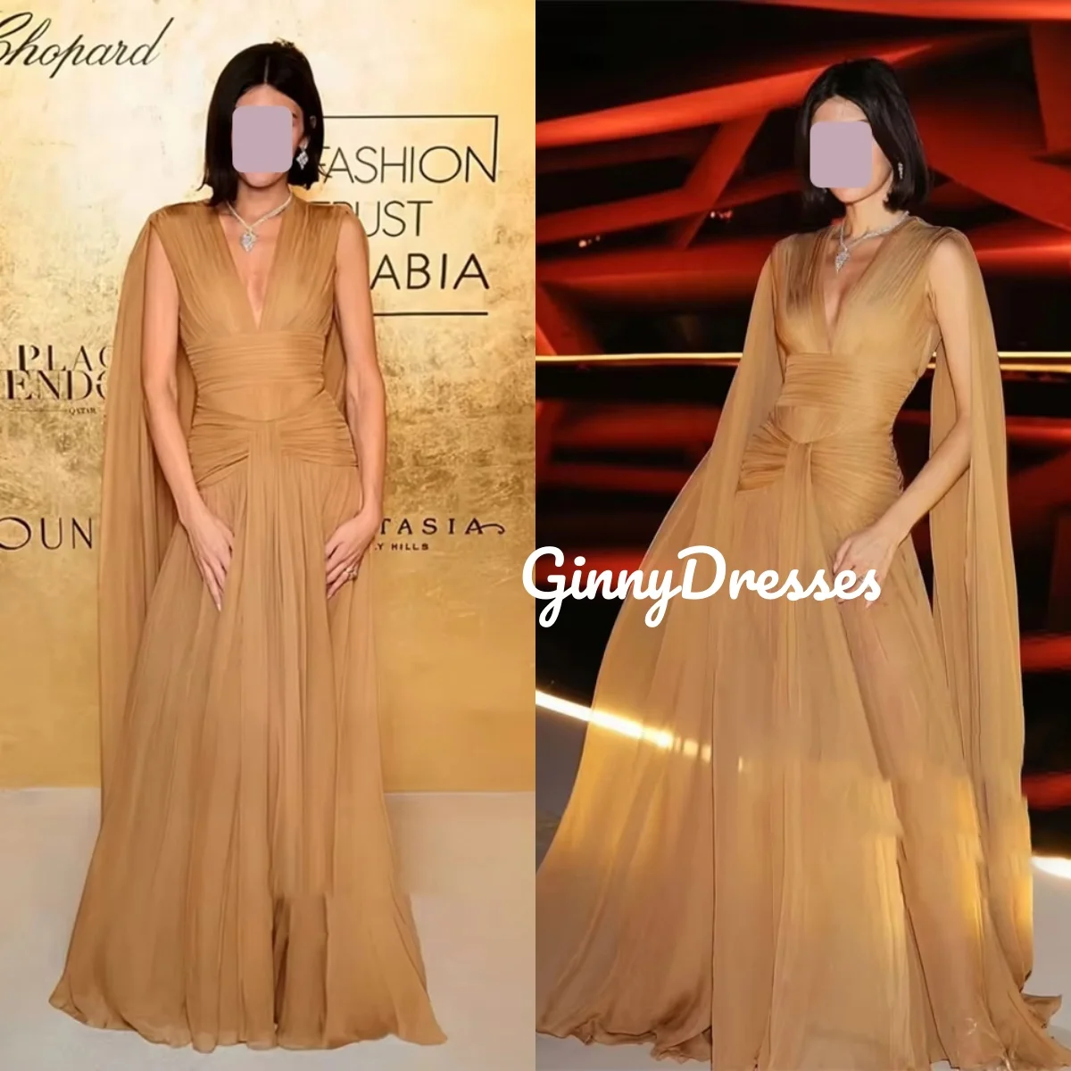 

Wedding Party Dress Customize Deep V-Neck A-Line Evening Dress Zipper Up Floor-Length Ruffle Cap Straps Formal Occasion Dresses