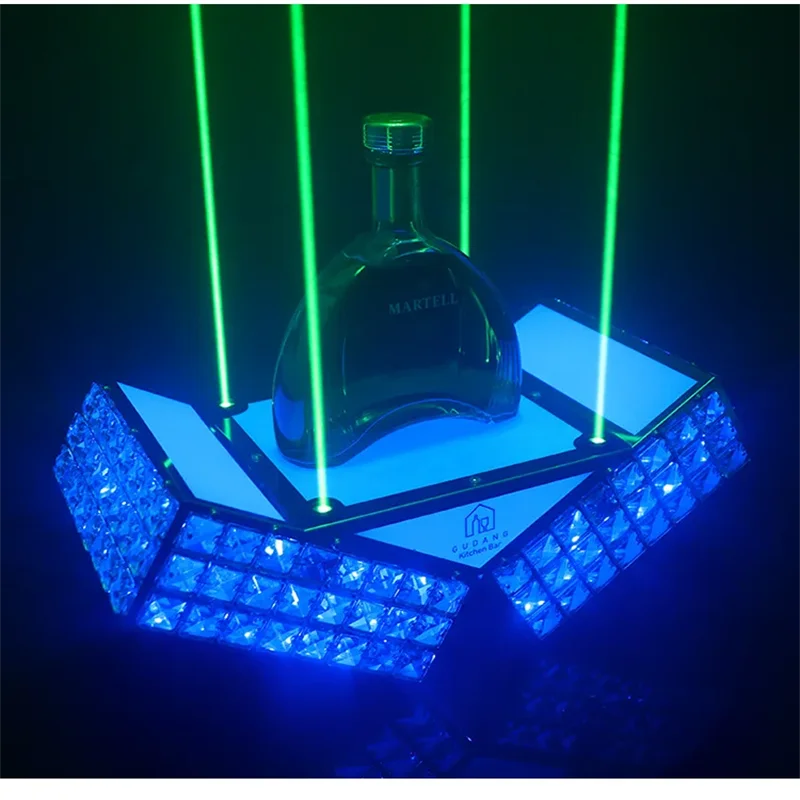 

Bar KTV Red Wine Base Nightclub Party Spade A Champagne Laser Luminous Seat Mingshi XO Display Stand Wine Set