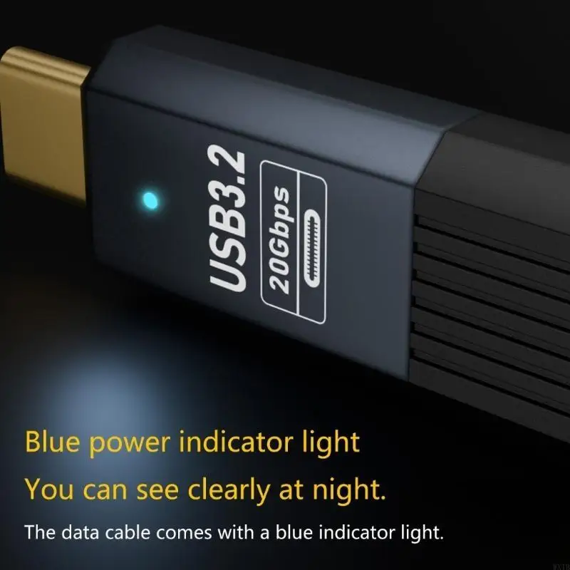 20V USB Type C Cable Male to Female Fast Charging Data Sync 8K@60Hz Resolution 