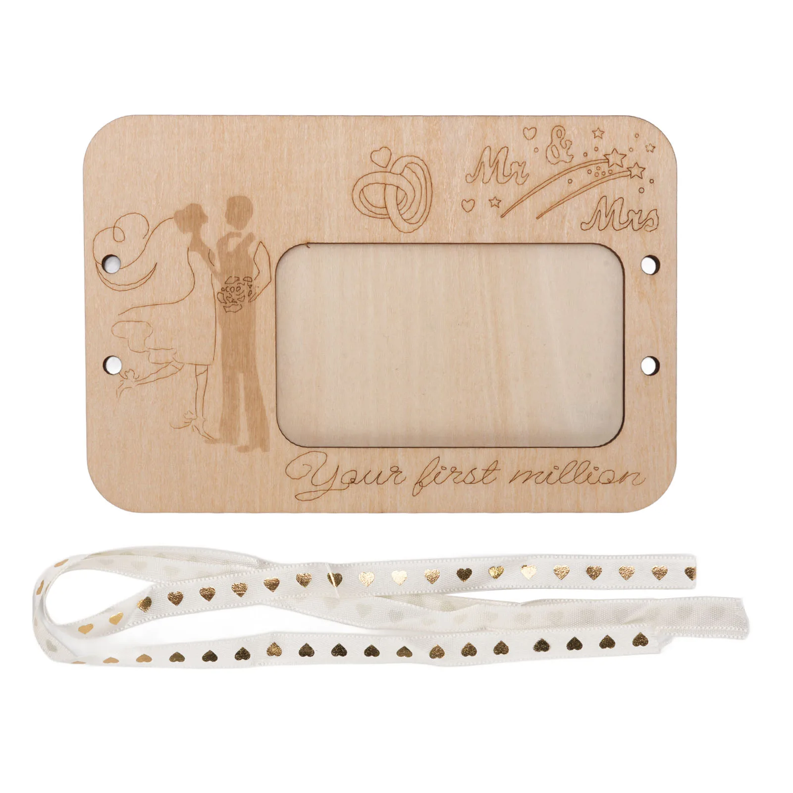 1Pc Your First Million Wooden Wallet Creative Money Holder Cash Gift Birthday Wedding Present Desk Ornament