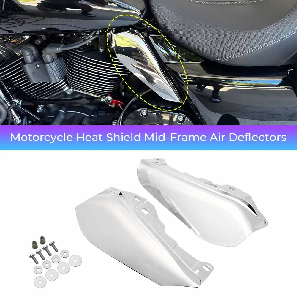 

2Pcs Engine Heat Air Deflectors For Harley Road Street Glide ST Special CVO FLHX FLTRX FLHXSE 2023-2026 Motorcycle Fairing Cover