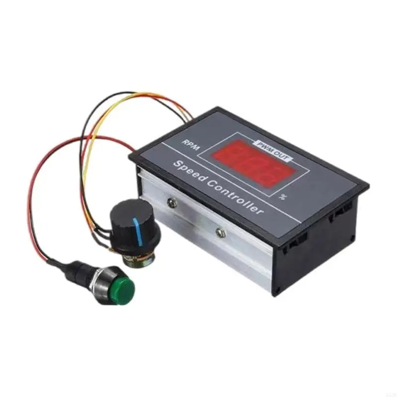 462E 30A PWM Motor Speed Regulator with Screw Terminals Wiring and Momentary Start/Stop Switches for Easy Operation